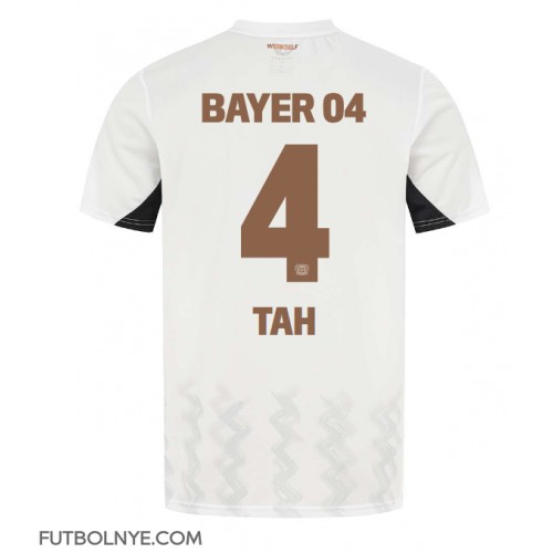 Camiseta Bayer Leverkusen Jonathan Tah #4 Visitante Equipación 2024-25 manga corta